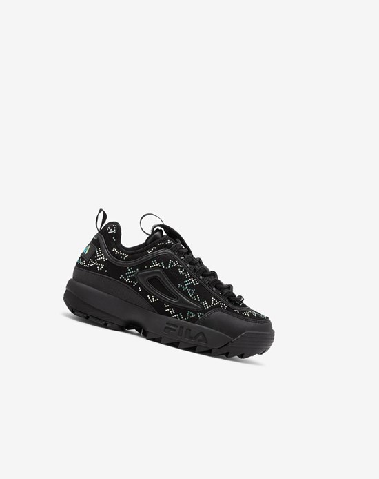 Fila Disruptor 2 Diamante Sneakers Blk/Blk/Irid | 075489-JGN