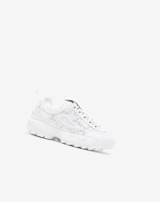 Fila Disruptor 2 Diamante Sneakers Wht/Wht/Irid | 423985-VXB