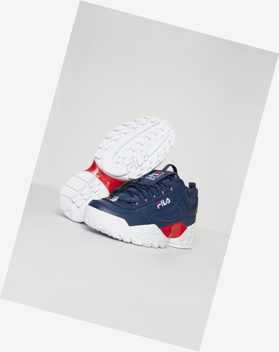 Fila Disruptor 2 Lab Sneakers Azul Marino Blancos Rojos | 657982-PHV