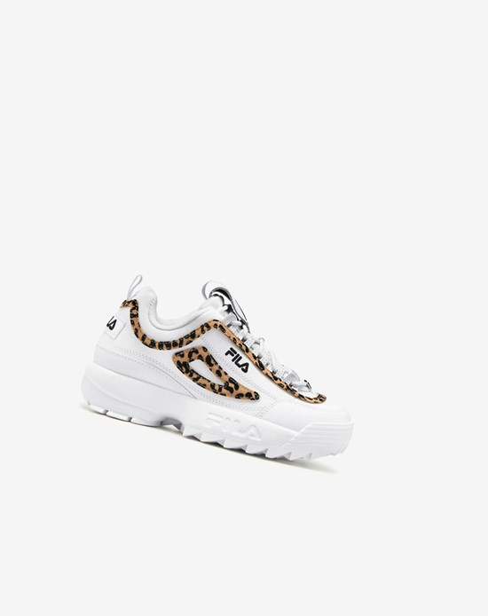 Fila Disruptor 2 Leopard Sneakers Blancos Negros Blancos | 410832-ZMV