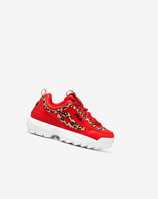 Fila Disruptor 2 Leopard Sneakers Rojos Negros Blancos | 269370-UPF