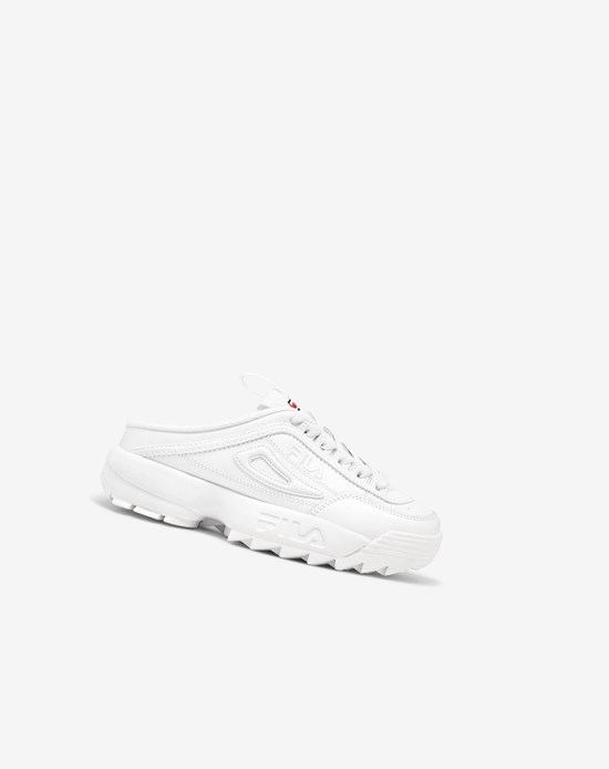 Fila Disruptor 2 Mule Sneakers Blancos Azul Marino Rojos | 594362-OKT