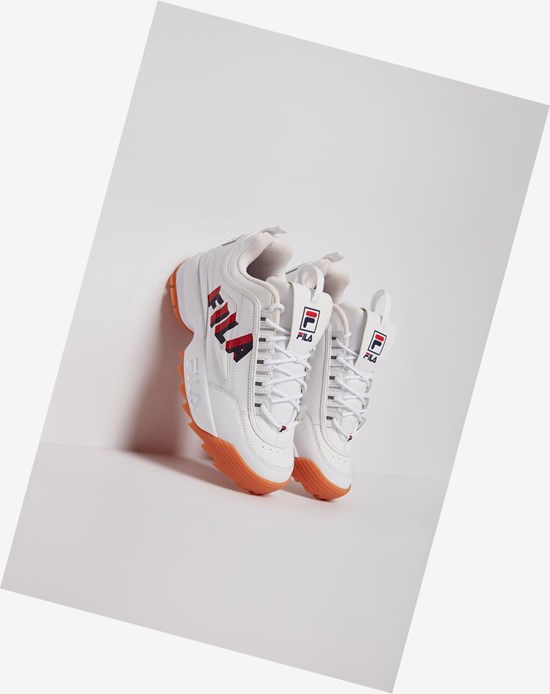 Fila Disruptor 2 Perspective Sneakers Wht/Fnvy/Fred | 953182-XBG