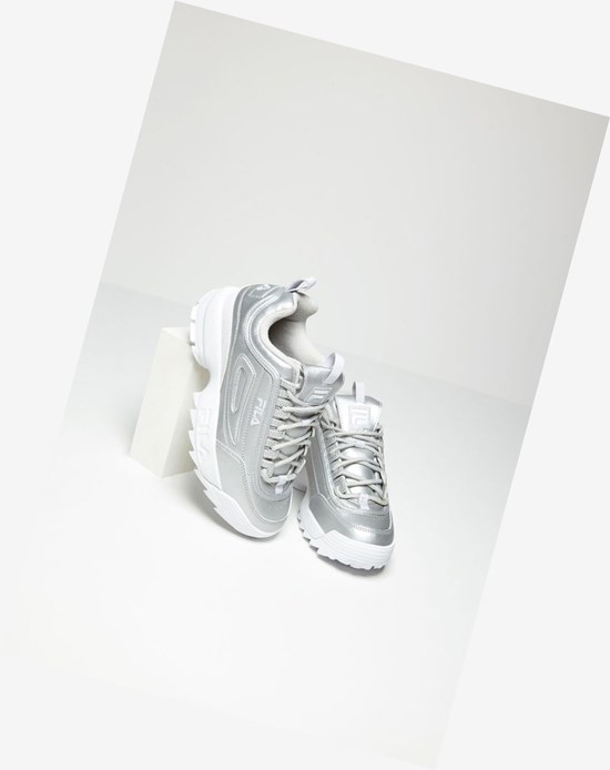 Fila Disruptor 2 Premium Metallic Sneakers Msil/Msil/Wht | 419073-ZJS