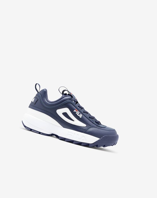 Fila Disruptor 2 Premium Sneakers Azul Marino Rojos Blancos | 135490-IZH