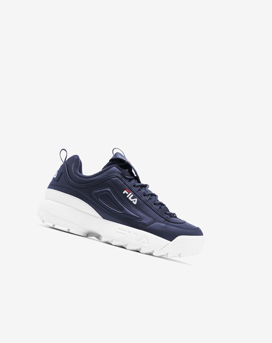 Fila Disruptor 2 Premium Sneakers Azul Marino Blancos Rojos | 712940-HAC