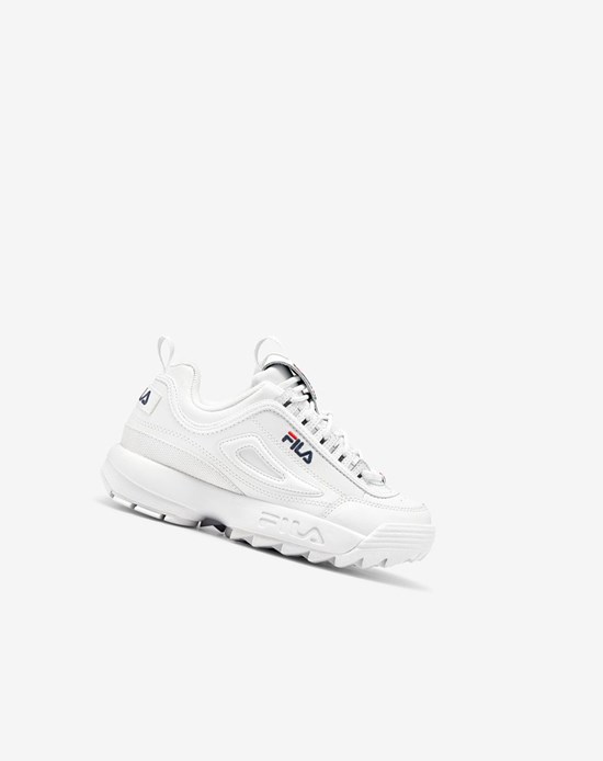 Fila Disruptor 2 Premium Sneakers Blancos Azul Marino Rojos | 806435-ZBC