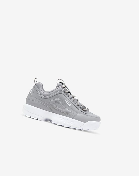 Fila Disruptor 2 Premium Sneakers Plateados Blancos Blancos | 849036-RMY