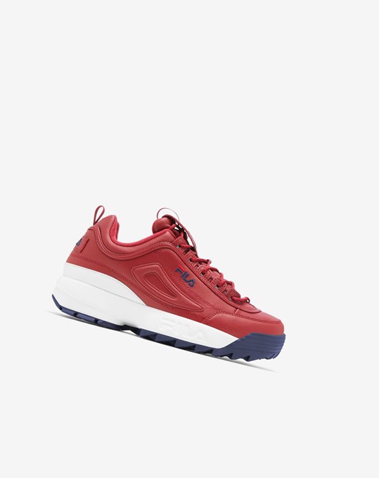 Fila Disruptor 2 Premium Sneakers Rojos Azul Marino Rojos | 584370-TUJ