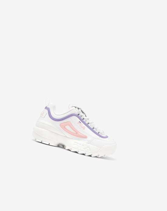 Fila Disruptor 2 Sneakers Blancos Coral Morados | 493615-ZJK