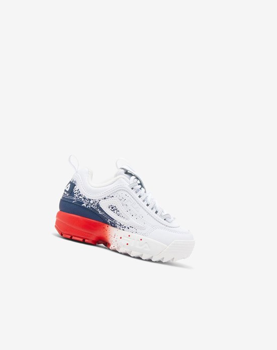 Fila Disruptor 2 Splatter Sneakers Wht/Fnvy/Fred | 237906-FPM