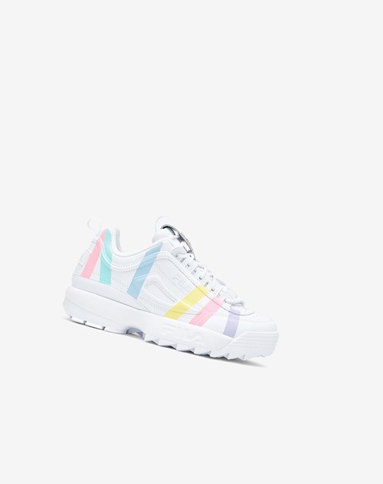 Fila Disruptor 2 Stripe Sneakers Blancos Azules | 367019-ORI