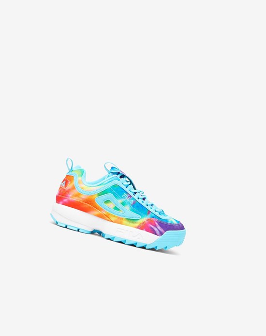 Fila Disruptor 2 Tie Dye Sneakers Azules Blancos | 780956-QHM