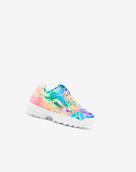 Fila Disruptor 2 Tie Dye Sneakers Blancos Blancos | 607415-BNF