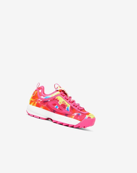 Fila Disruptor 2 Tie Dye Sneakers Rosas Blancos | 965182-ECH