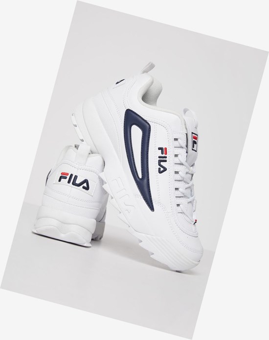 Fila Disruptor 2 Xl Sneakers Blancos Blancos Azul Marino | 078461-YKF