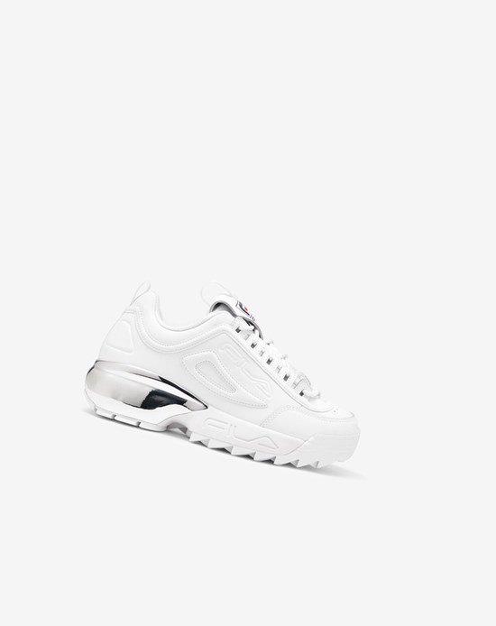 Fila Disruptor 2a Chrome Sneakers Blancos Azul Marino Rojos | 632547-LUZ