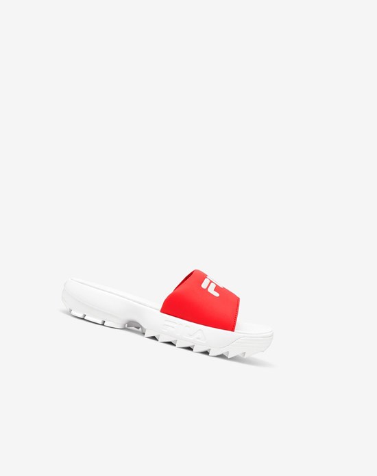 Fila Disruptor Chanclas Chanclas Sandals Blancos Rojos Blancos | 340286-VGM