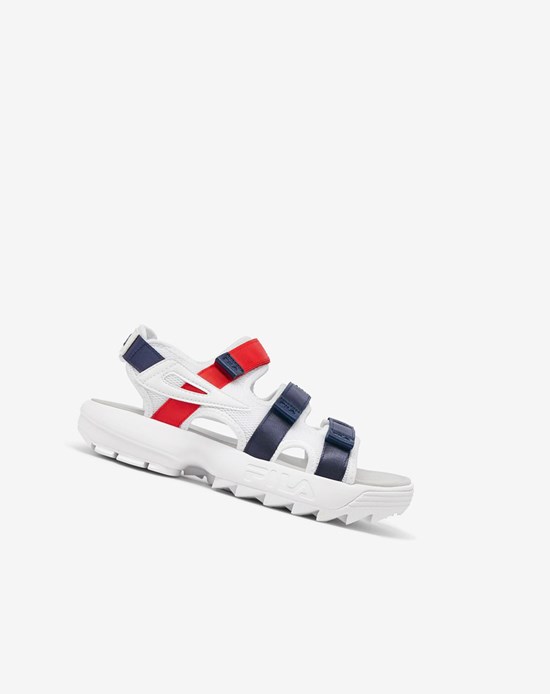 Fila Disruptor Sandal Chanclas Sandals Blancos Azul Marino Rojos | 518960-FPH
