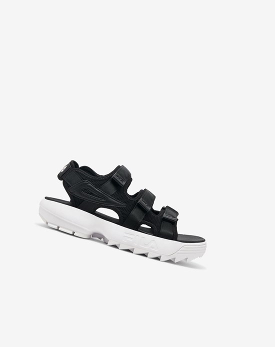Fila Disruptor Sandal Chanclas Sandals Negros Negros Blancos | 250198-HAV