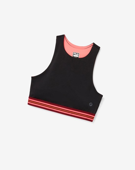 Fila Don'T Sweat It Bra Top Negros Rosas | 061743-SEX