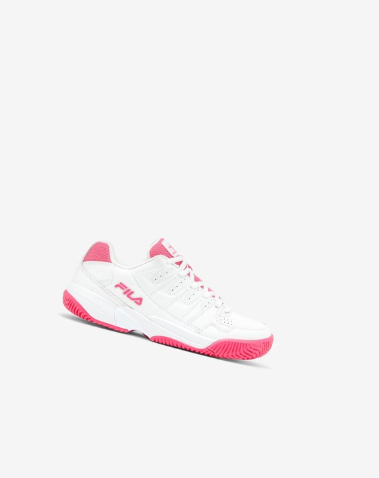 Fila Double Bounce Tenis Shoes Wht/Pglo/Msil | 618097-SHK