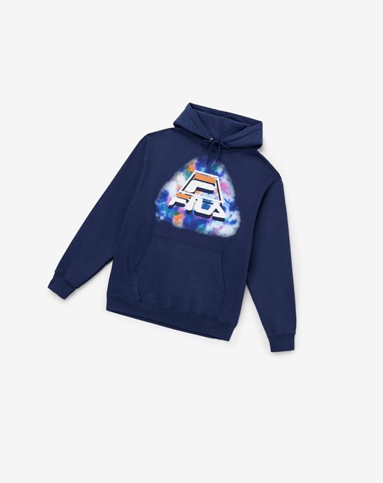 Fila Dracen Tie Dye Hoodie Azules | 428091-YPL