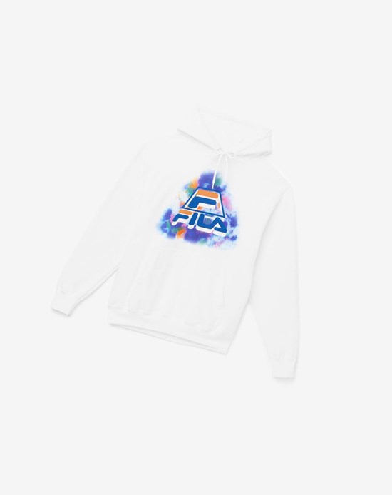 Fila Dracen Tie Dye Hoodie Blancos | 839627-QRH