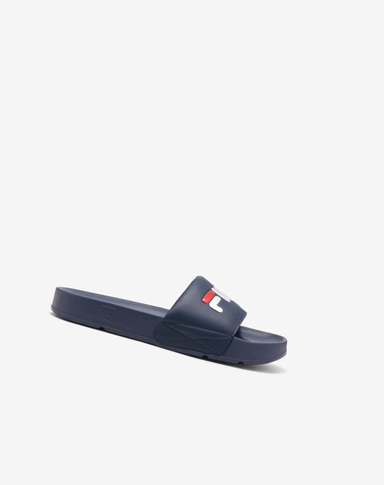 Fila Drifter Chanclas Sandals Azul Marino Rojos Blancos | 683749-PWS