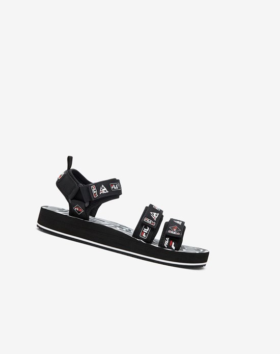 Fila Drifter Dns '90s Chanclas Sandals Negros Blancos Rojos | 347825-KJY
