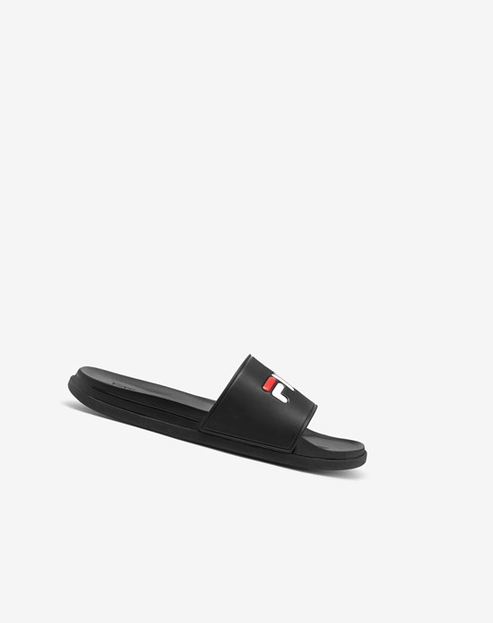 Fila Drifter Luxe Chanclas Sandals Negros Rojos Blancos | 602951-AZU