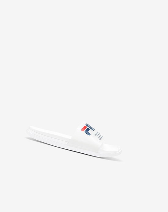 Fila Drifter Luxe Clear Chanclas Sandals Blancos Azul Marino Rojos | 034627-TDB
