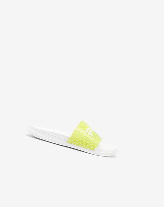 Fila Drifter Luxe Repeat Chanclas Sandals Blancos Amarillos Blancos | 748569-VQW
