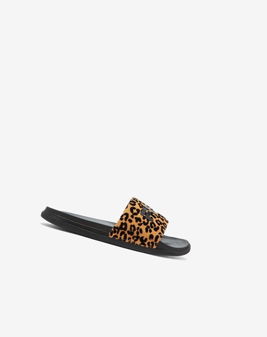 Fila Drifter Luxe Wild Chanclas Sandals Negros Negros Leopardo | 823410-RWK