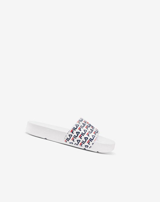 Fila Drifter Mood 2 Chanclas Sandals Blancos Azul Marino Rojos | 320641-WZT