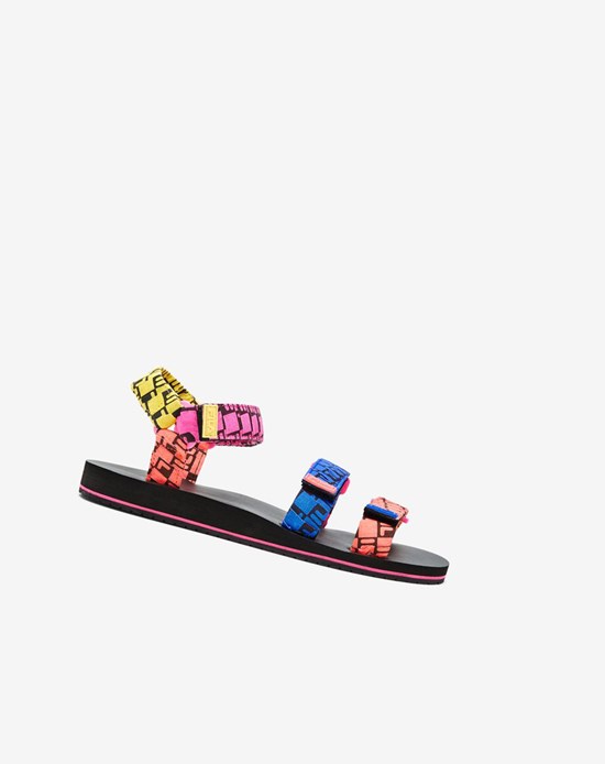 Fila Drifter Ts Bandana Sandals Negros Azules | 938075-PXZ