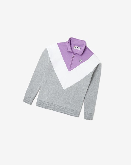 Fila Ekanta 1/4 Zip Grises | 053496-XFB