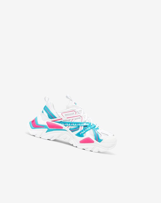 Fila Electrove 2 Sneakers Blancos Azules Rosas | 963785-GDK