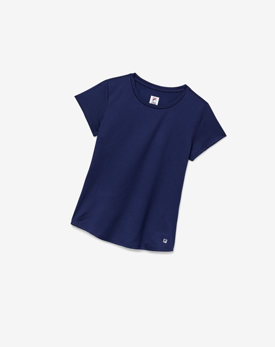 Fila Essentials Corta Sleeve Top Azul Marino | 257613-ZMI