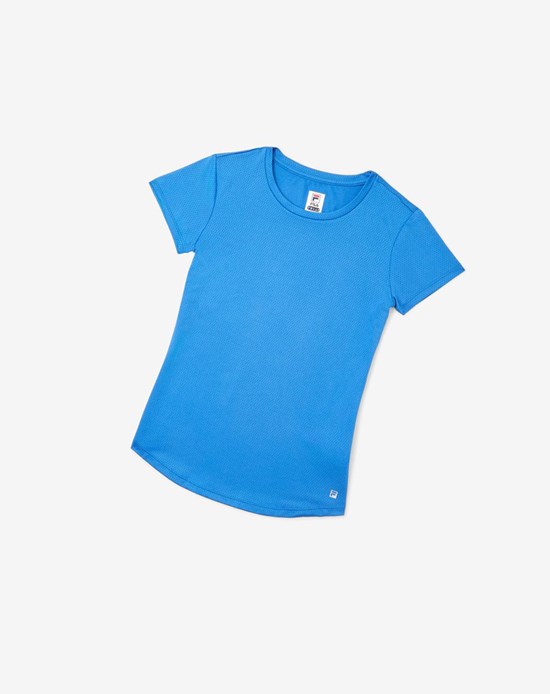 Fila Essentials Corta Sleeve Top Azules | 608519-DEC