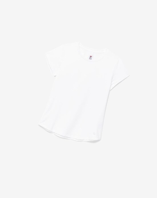 Fila Essentials Corta Sleeve Top Blancos | 238764-AHM