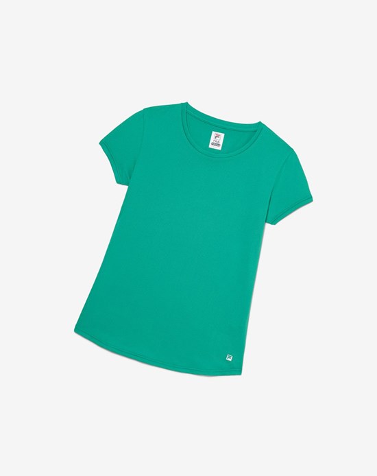 Fila Essentials Corta Sleeve Top Verdes | 238045-QEP