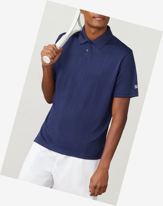 Fila Essentials Drop Needle Polo Azul Marino | 635710-KWE