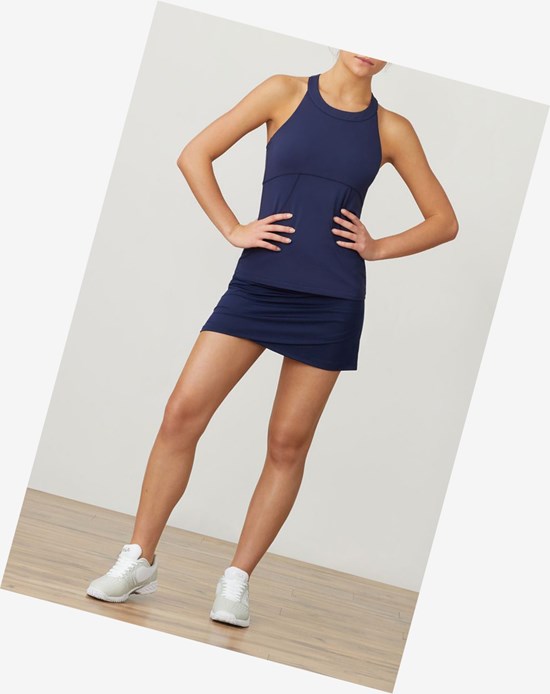 Fila Essentials Halter Tank Azul Marino | 205437-LGZ
