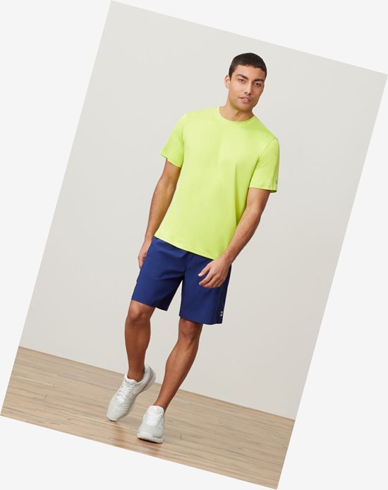 Fila Essentials Heather Mesh Crew Acidlimehth | 967314-HVQ