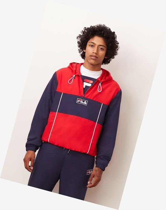 Fila Europa 1/2 Zip Viento Jacket Peac/Cred/Wht | 489630-EQW
