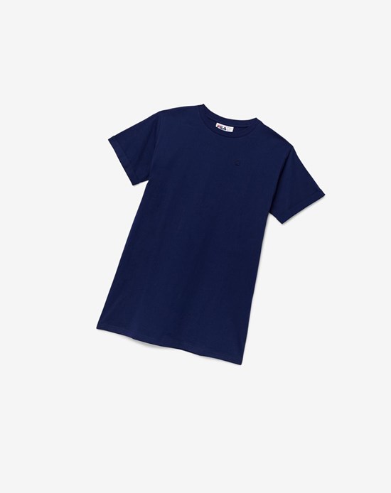 Fila Fauna T-shirt Vestido 410 Peacoat | 276384-LTK