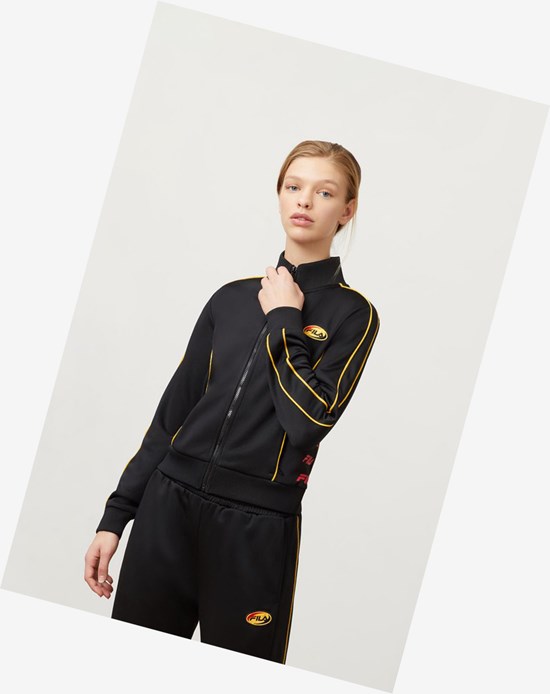 Fila Fernanda Pista Jacket Blk/Cred/Gfus | 843972-UYX