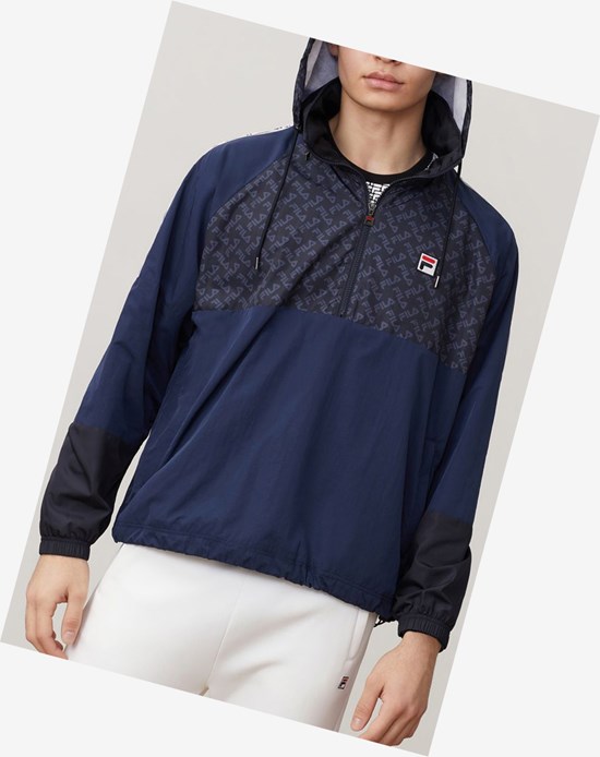 Fila Fila Milano 1/2 Zip Pista Jacket Azul Marino | 015684-WVB