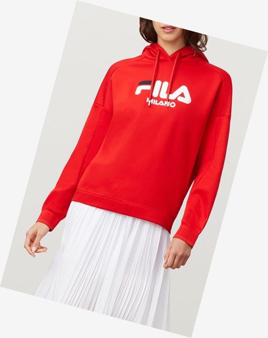 Fila Fila Milano Hoodie Rojos | 810479-DRM